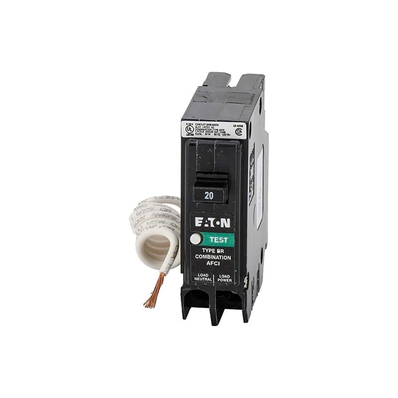 Eaton - Eaton BRP120AF 20 Amp Combination AFCI Circuit Breaker – Single Pole, 120/240V, Plug - On Neutral
