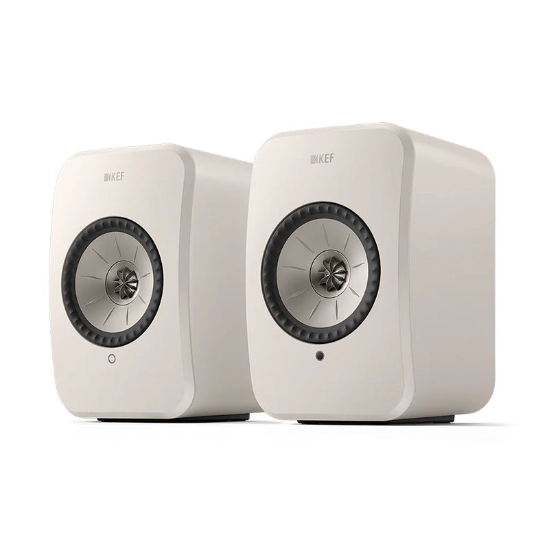 KEF - KEF LSX II LT Wireless HiFi Speakers – Stone White