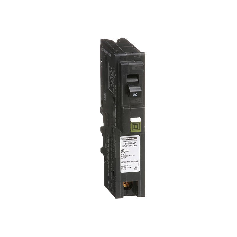 Square D - Square D HOM120PCAFIC – 20 Amp Single - Pole Combination AFCI Circuit Breaker, Plug - On Neutral, 120V