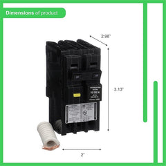 Square D - Square D HOM230GFIC 30 Amp GFCI Circuit Breaker – 2 - Pole, 120/240V, Plug - In Mount