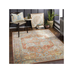 Surya - Surya Leicester Area Rug – Durable, Stain Resistant, Low Pile Design - Orange