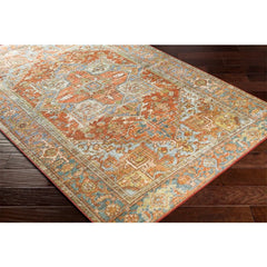 Surya - Surya Leicester Area Rug – Durable, Stain Resistant, Low Pile Design - Orange