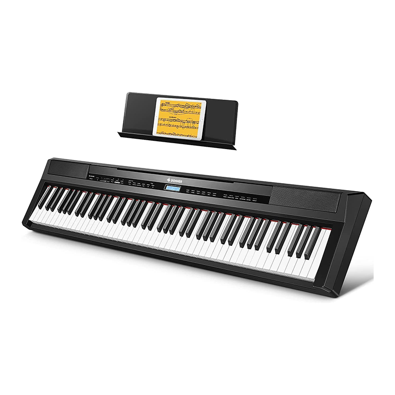 Donner DEP-20 Beginner Digital Piano 88 Key Full Size Weighted Keyboard  Black