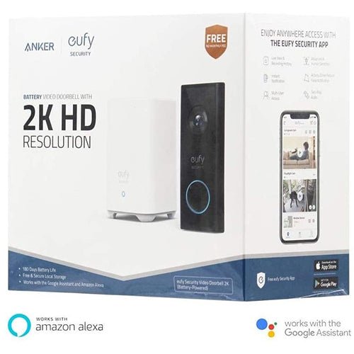 Anker - Anker eufy Video Doorbell 2K, Black