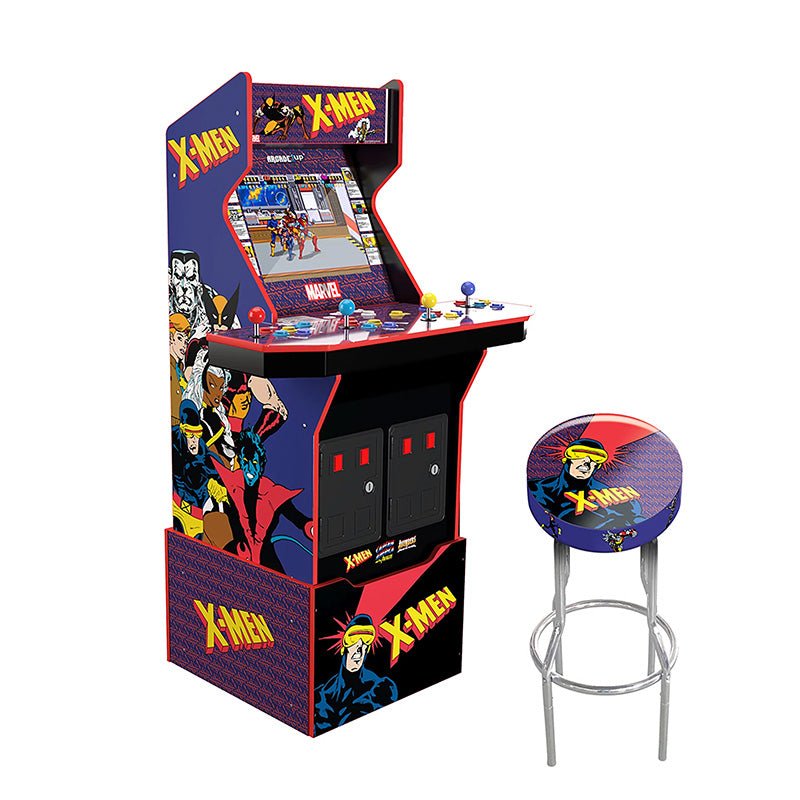 Arcade1Up - Arcade1UP X - Men (4 - Player) Arcade with Riser & Exclusive Stool Bundle