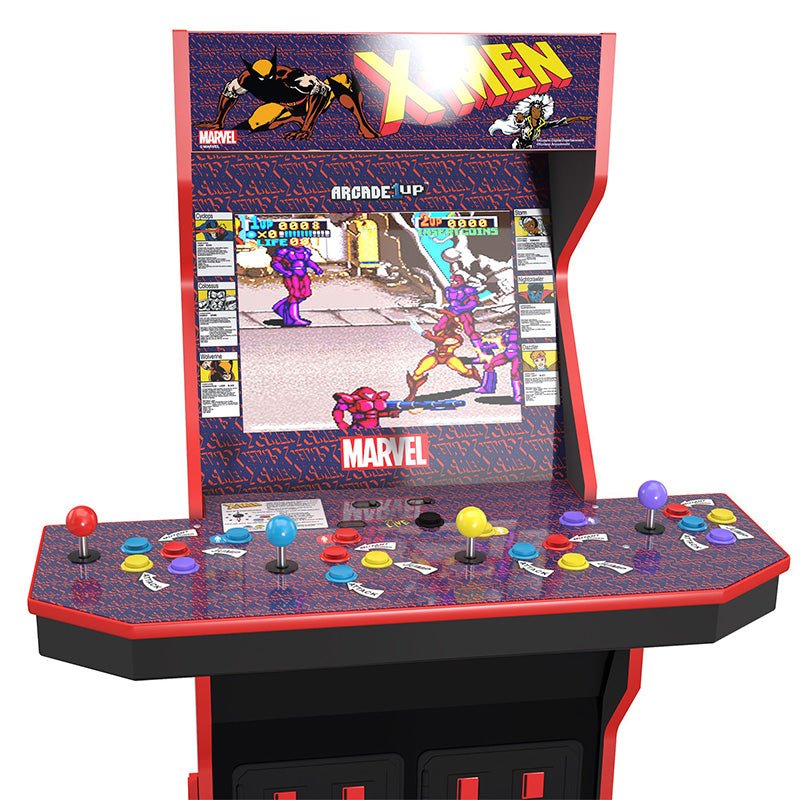 Arcade1Up - Arcade1UP X - Men (4 - Player) Arcade with Riser & Exclusive Stool Bundle