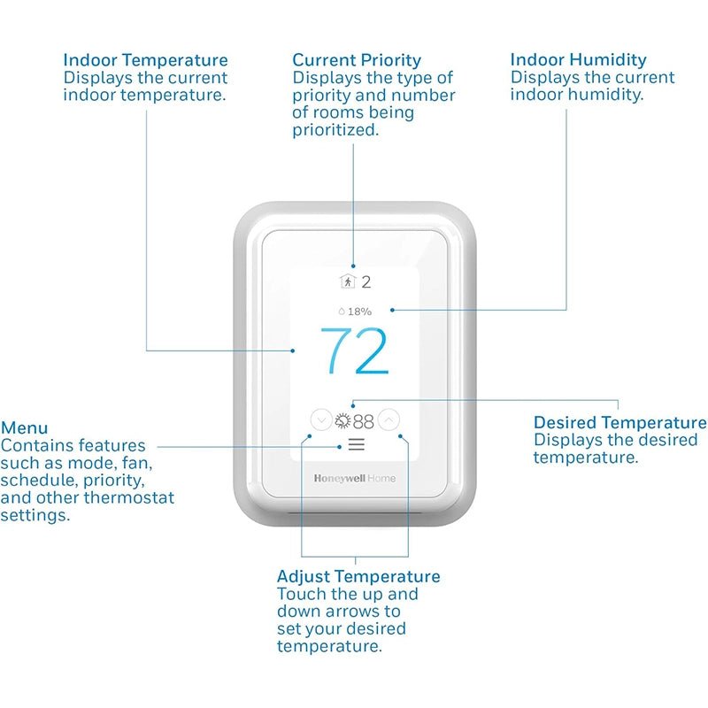 Honeywell - Honeywell Home T9 WiFi Smart Thermostat – RCHT9510WFW