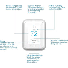Honeywell - Honeywell Home T9 WiFi Smart Thermostat – RCHT9510WFW