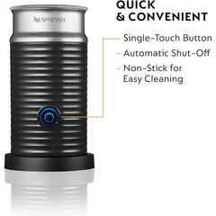 Nespresso - Nespresso Aeroccino 3 Milk Frother – Black/Steel