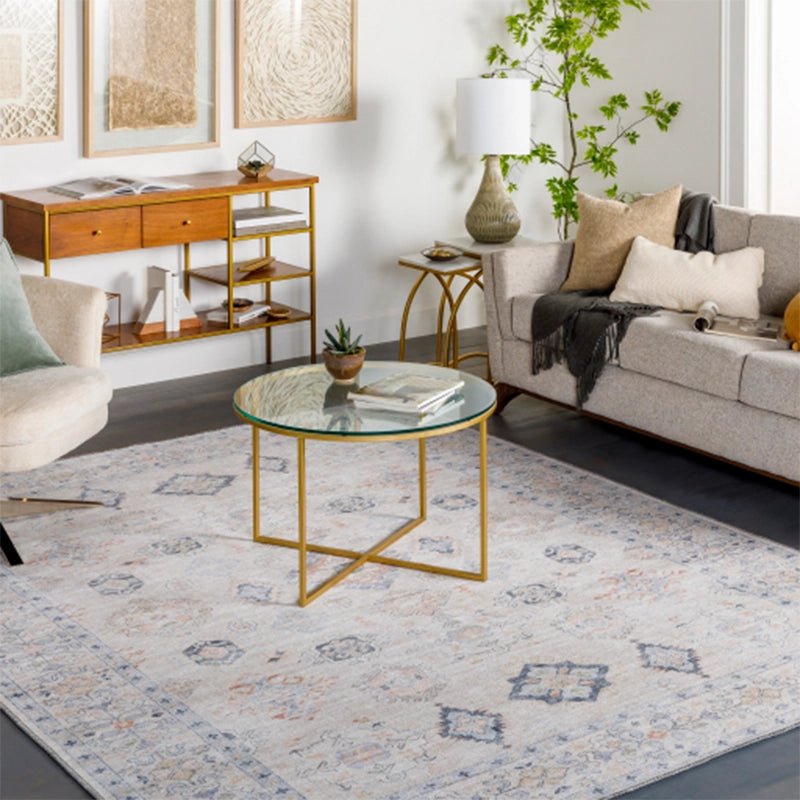 Surya - Surya Alanya Handmade Area Rug – Washable, Stain Resistant, Low Pile Comfort - Beige