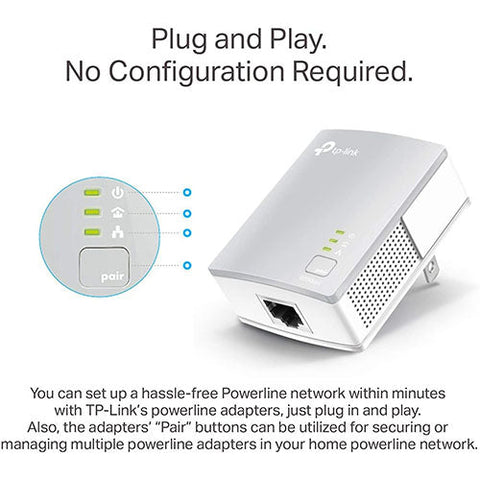 Tp Link - TP - Link AV600 Powerline Ethernet Adapter (TL - PA4010 KIT)