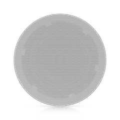 Front view of the Ubiquiti UACC-In-Ceiling-Speaker with round white metal grille