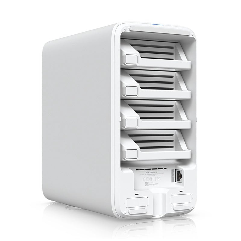 Ubiquiti - Ubiquiti UniFi NAS 4 (UNAS - 4 - W) – Desktop Network Attached Storage with NVMe Cache