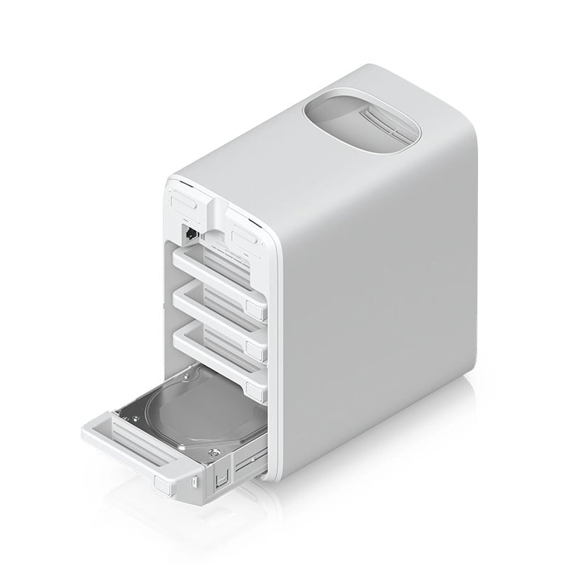 Ubiquiti - Ubiquiti UniFi NAS 4 (UNAS - 4 - W) – Desktop Network Attached Storage with NVMe Cache