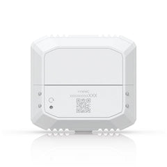 Ubiquiti USL Environmental Sensor back view with reset button and QR code