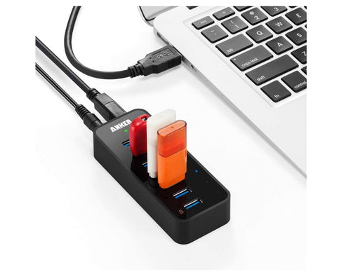 Hub de données Anker USB 3.0 à 7 ports avec adaptateur secteur 36 W et BC