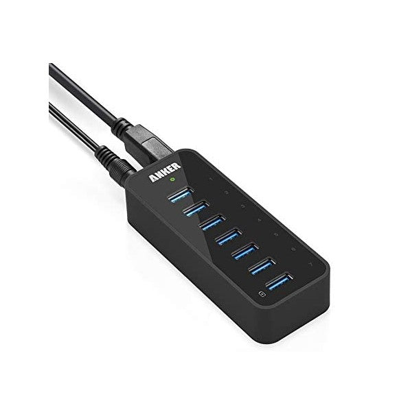 Hub de données Anker USB 3.0 à 7 ports avec adaptateur secteur 36 W et BC
