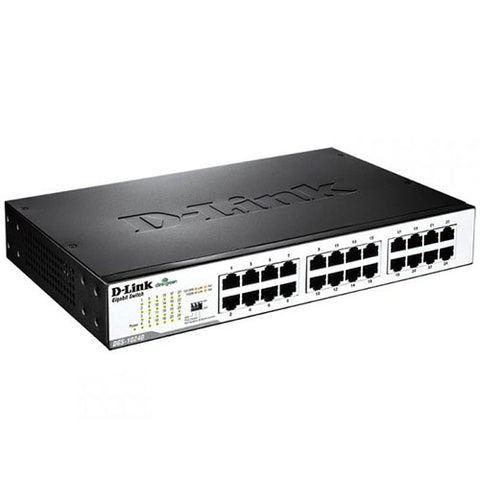 D-Link Fast Ethernet Switch, 24 Port Gigabit Unmanaged Fanless (DGS-1024D)